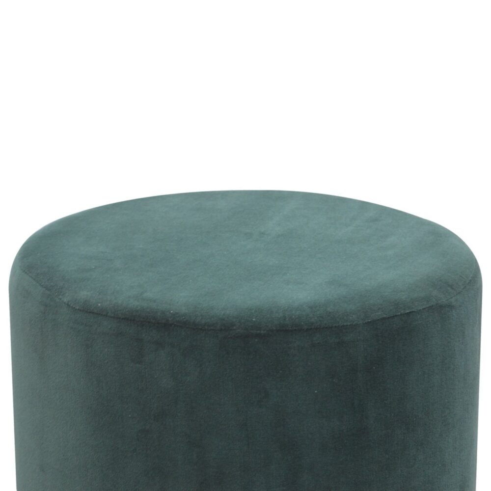 wholesale IN837 - Large Emerald Green Velvet Footstool with Wooden Base for resale