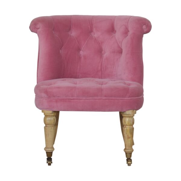 IN896 - Pink Velvet Accent Chair for resale