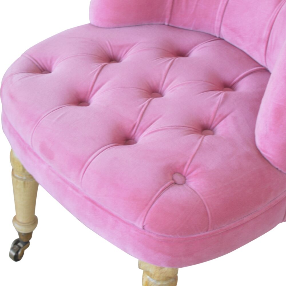 IN896 - Pink Velvet Accent Chair for reselling