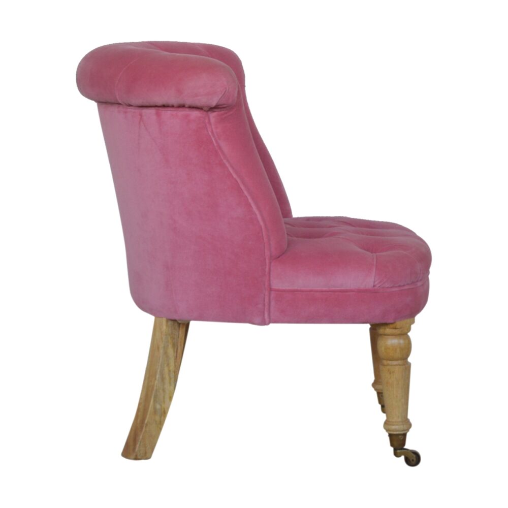 IN896 - Pink Velvet Accent Chair for wholesale