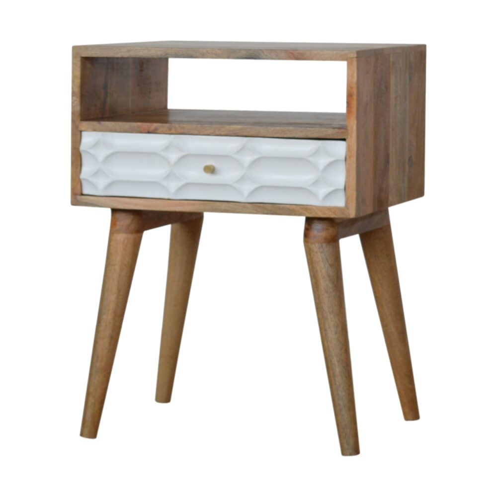 IN922 - Capsule Carved Bedside with Open Slot wholesalers