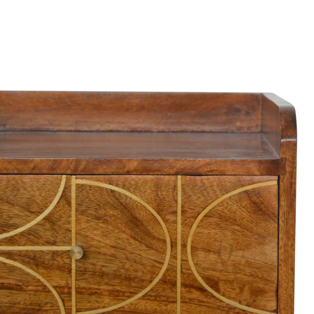 wholesale IN926 - Chestnut Gold Inlay Abstract Bedside for resale