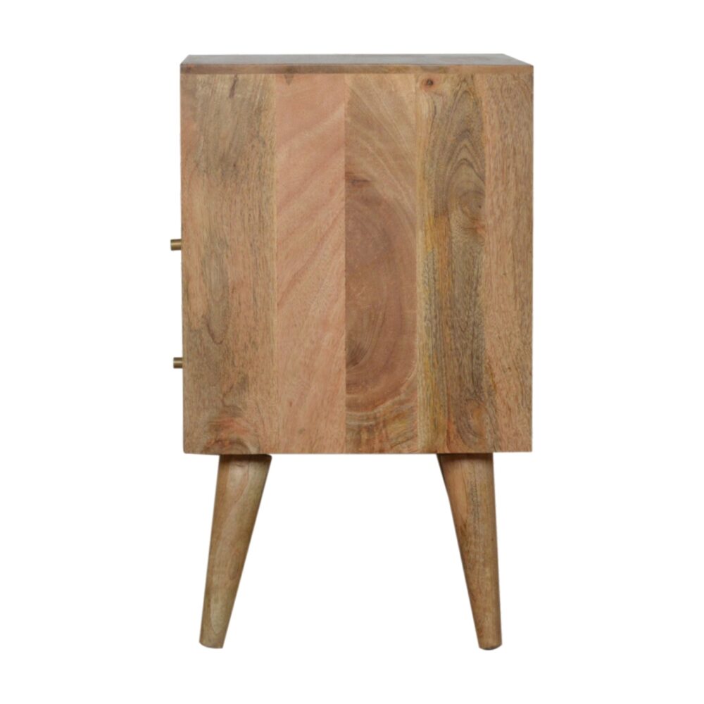 IN940 - Honeycomb Carved Bedside with Open Slot for wholesale