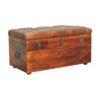 Buffalo Hide Chestnut Storage Trunk - Image 4