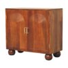 Chestnut Carved Ball Cabinet - Image 3