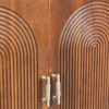 Chestnut Carved Ball Cabinet - Image 6