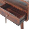 Curved Light Walnut Console Table - Image 6