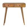 Oak-ish Curved Hallway Table - Image 2