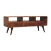 Trio Curved Chestnut Media Unit - Image 3