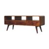 Trio Curved Chestnut Media Unit - Image 4