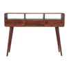 Triple Curved Chestnut Console Table