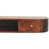 Lunar 2 Drawer Wall Mounted Chestnut Console - Image 5
