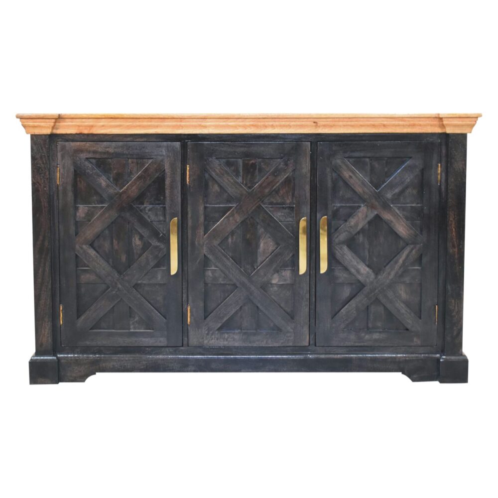 Regal Ash Black Rustic Sideboard - Image 2