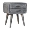 Sandblasted Ash Curved Bedside - Image 3