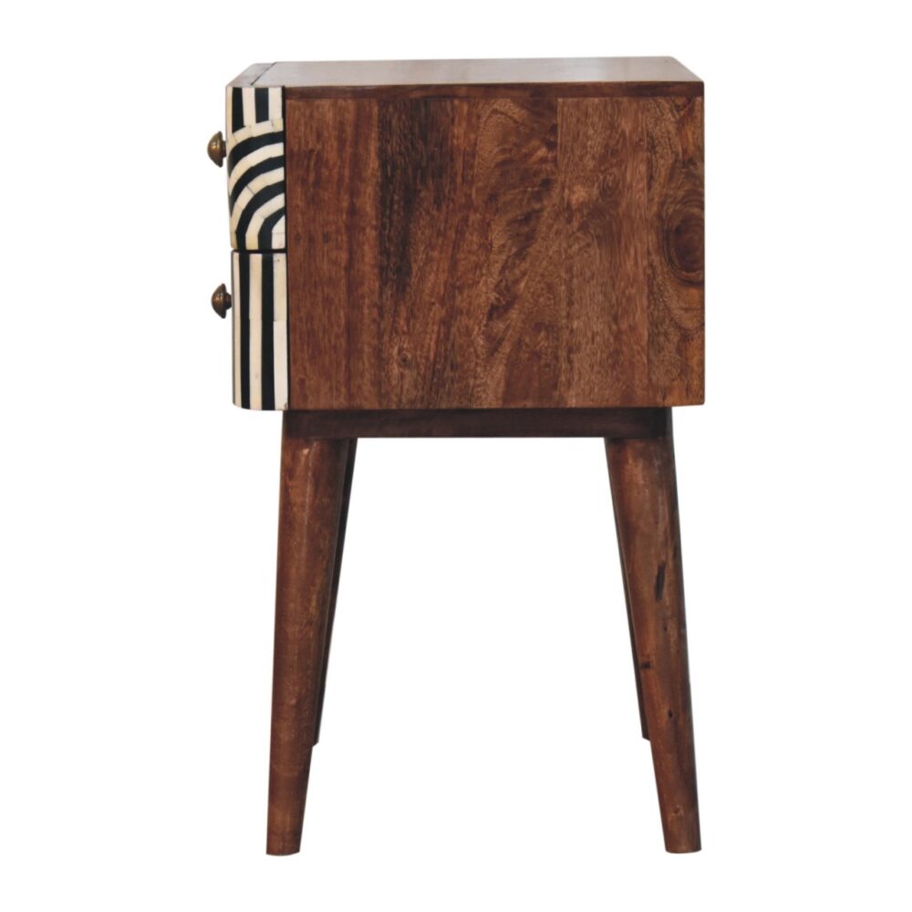 Honey Caramel Edessa Bone Inlay Bedside - Image 9