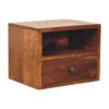 Solis 1-Drawer Chestnut Wall Mounted Nightstand - Image 3