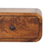 Avora Mini Wall-Mounted Chestnut 1 Drawer Nightstand - Image 4
