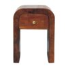 Mini Darcy Chestnut Nightstand with Curved Edges