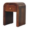 Mini Darcy Chestnut Nightstand with Curved Edges - Image 2