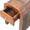 Mini Darcy Chestnut Nightstand with Curved Edges - Image 6