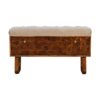 'U' Chestnut Pineapple Bench - Image 5