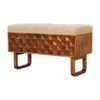 'U' Chestnut Pineapple Bench - Image 6
