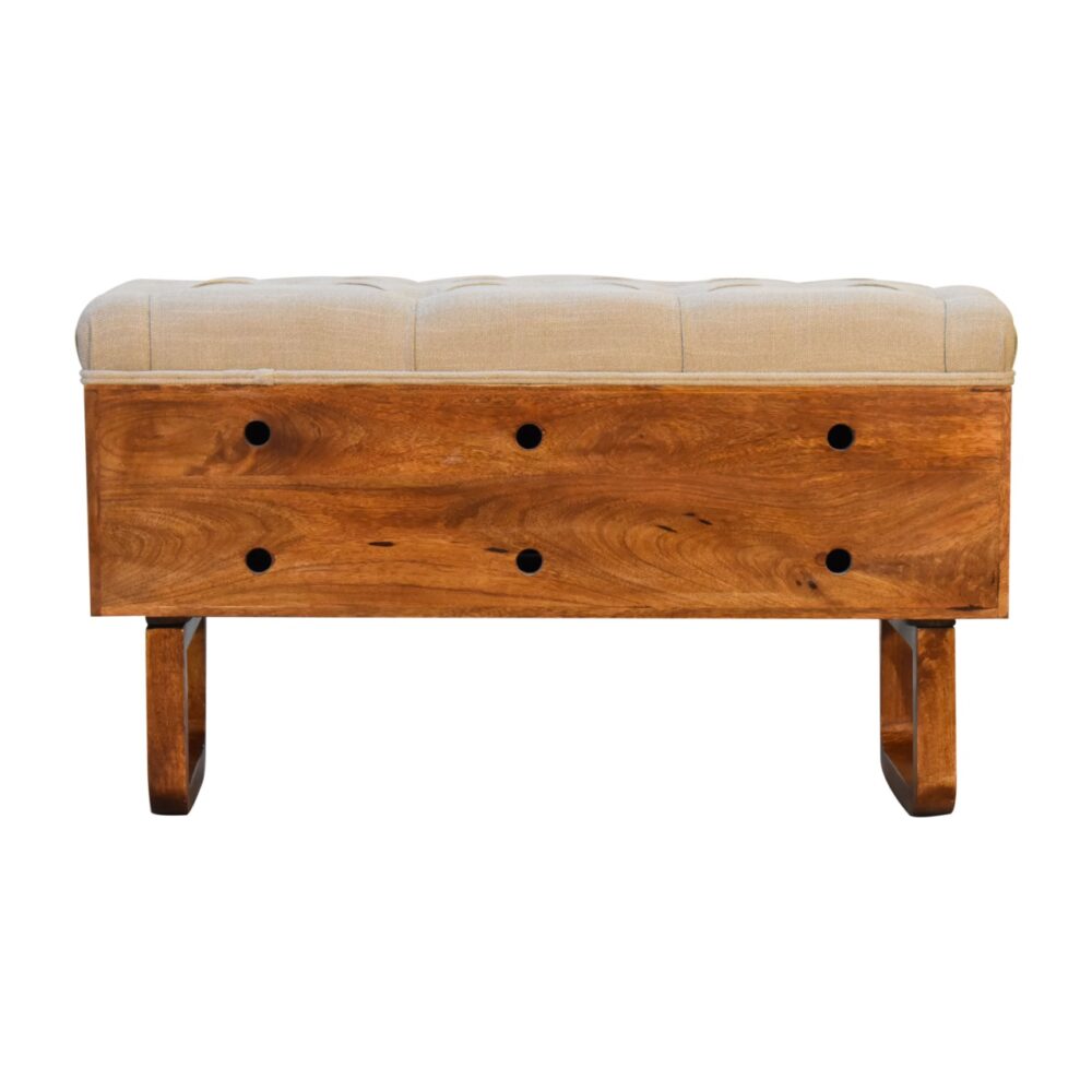 'U' Chestnut Pineapple Bench - Image 13