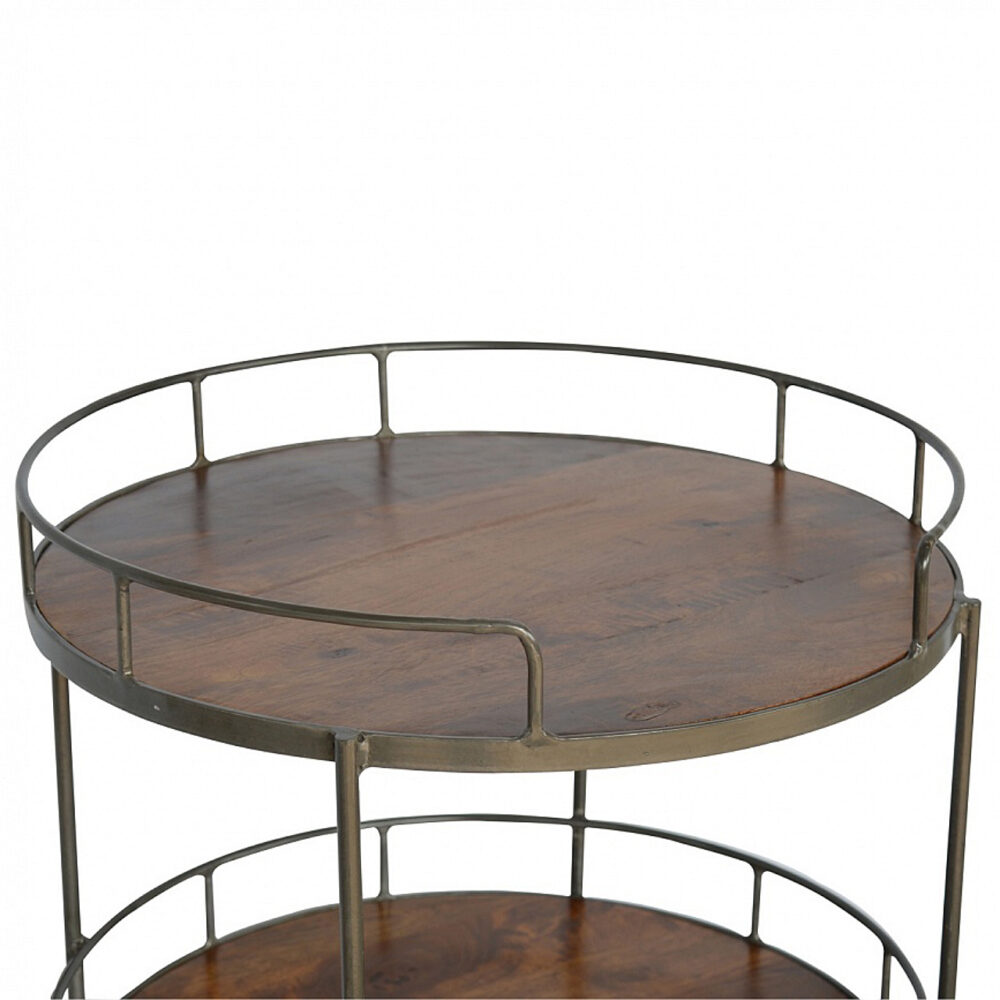 Industrial Round Butler Tray Table - Image 17