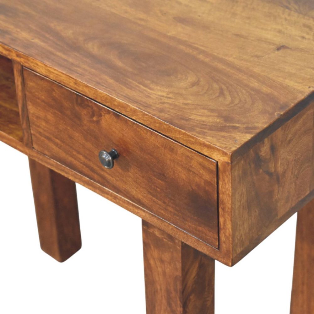 Tula 1 Drawer Chestnut Writing Desk - Image 5
