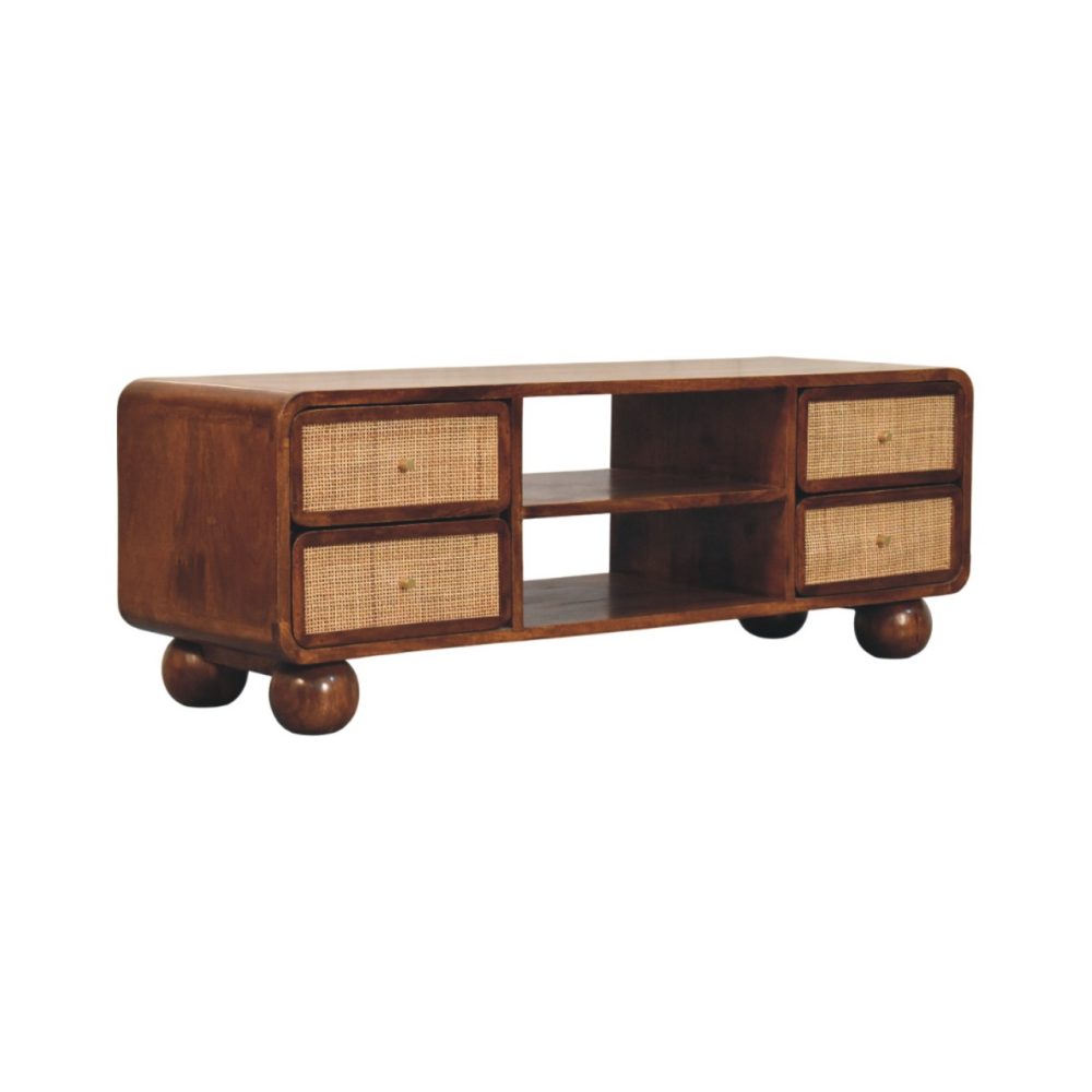 Larissa 4 Drawer Chestnut Media Unit - Image 3
