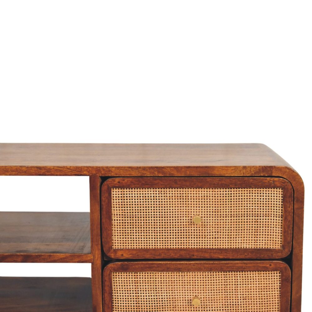 Larissa 4 Drawer Chestnut Media Unit - Image 4