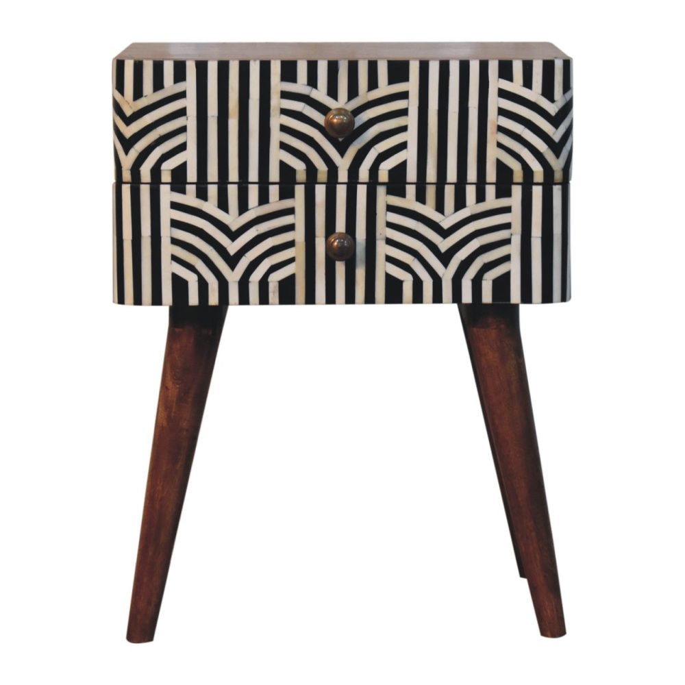 Honey Caramel Edessa Bone Inlay Bedside - Image 2