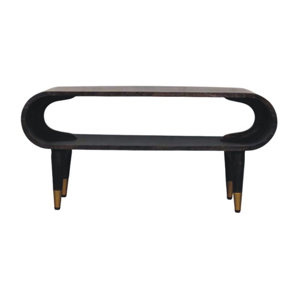 Curved Edge Media with Brass Accents