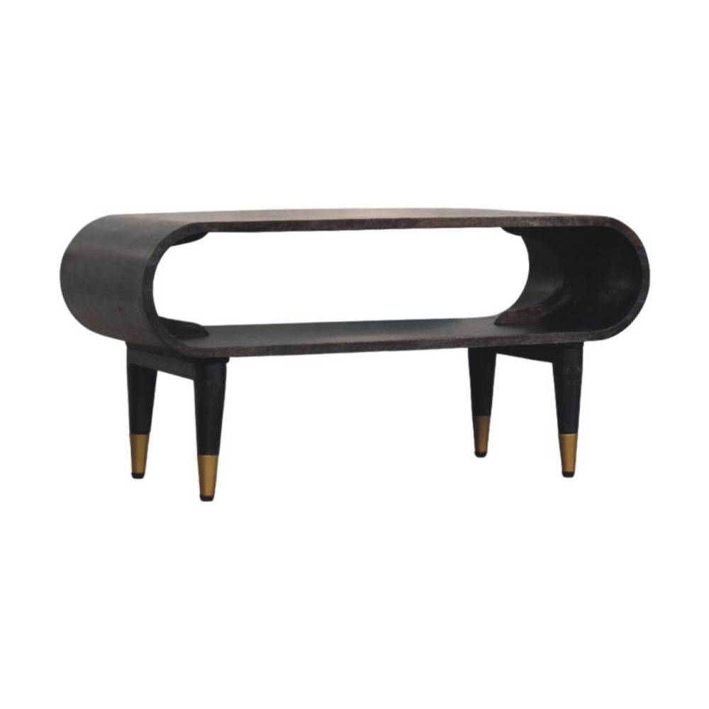 Curved Edge Media with Brass Accents - Image 2