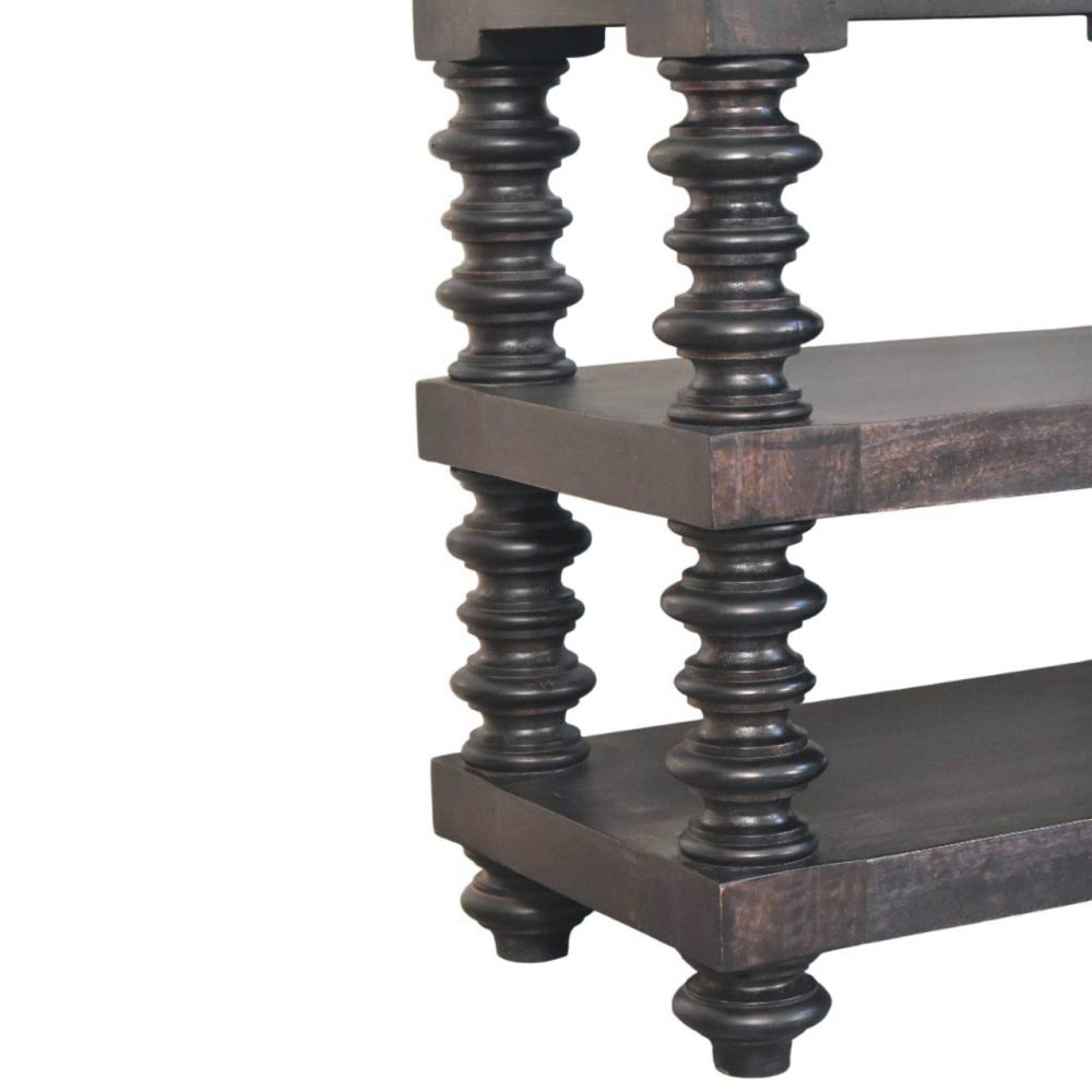 Spindle Shelf Console in Carbon Ash - Image 6