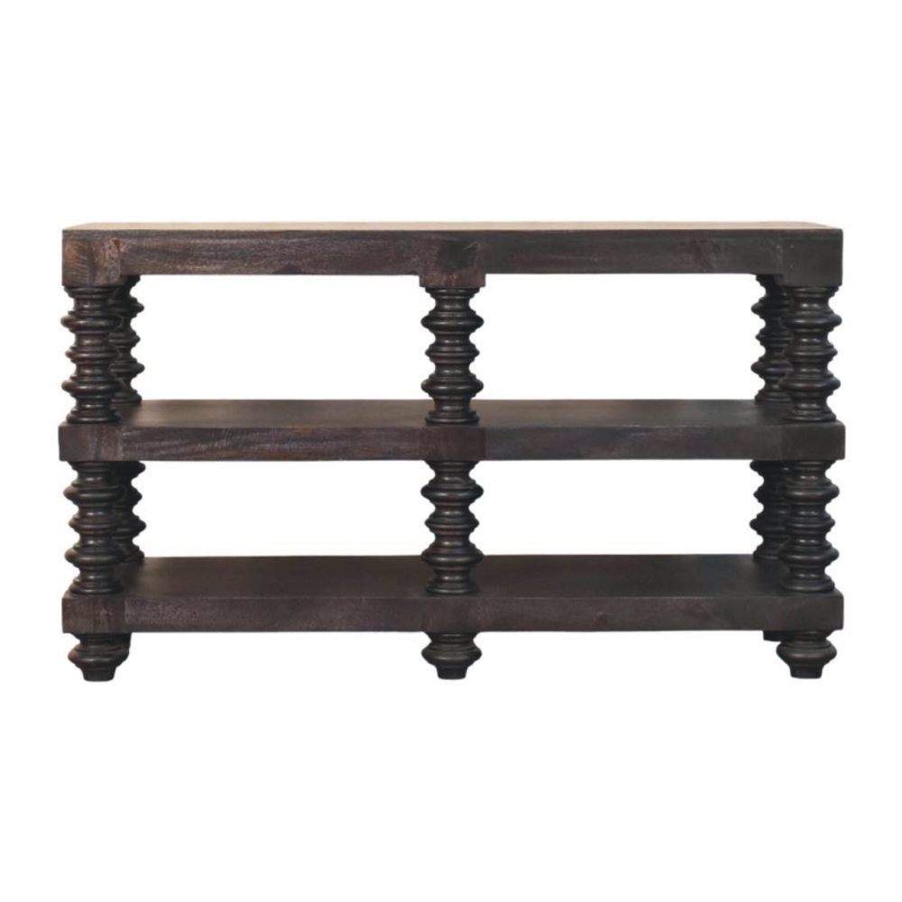 Spindle Shelf Console in Carbon Ash - Image 8