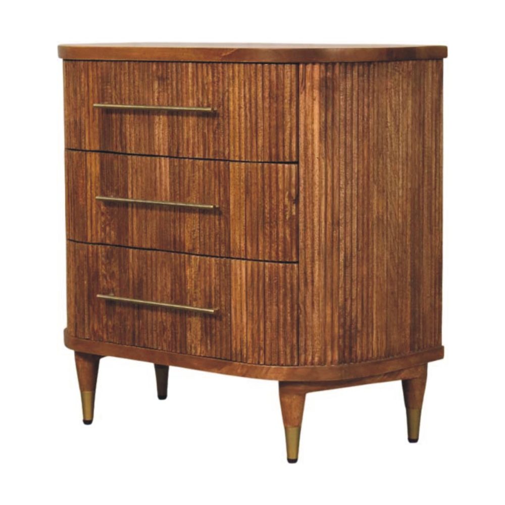 Emerson Ribbed 3-Drawer Chest - Image 2
