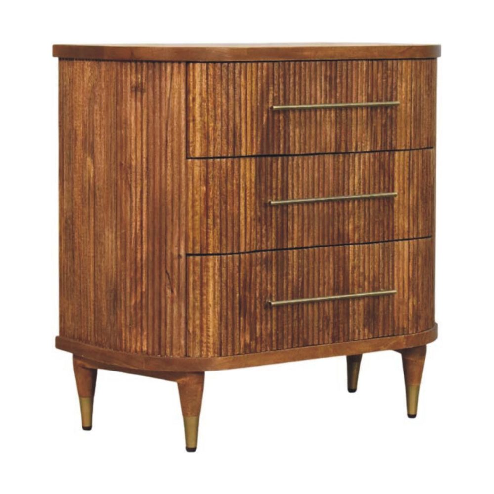 Emerson Ribbed 3-Drawer Chest - Image 3