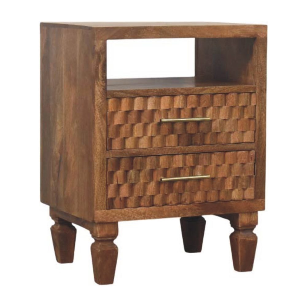 Arno Bedside in Golden Teak - Image 2