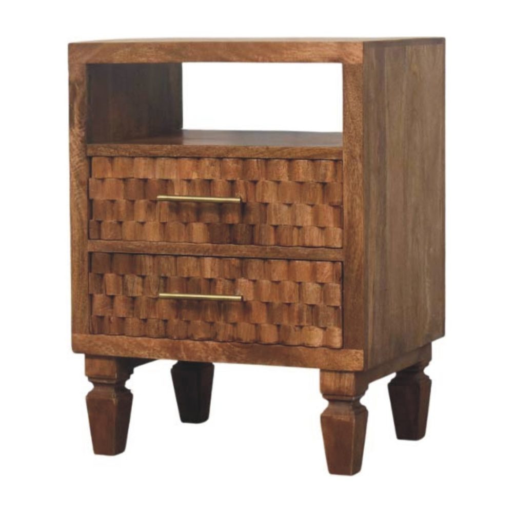 Arno Bedside in Golden Teak - Image 3