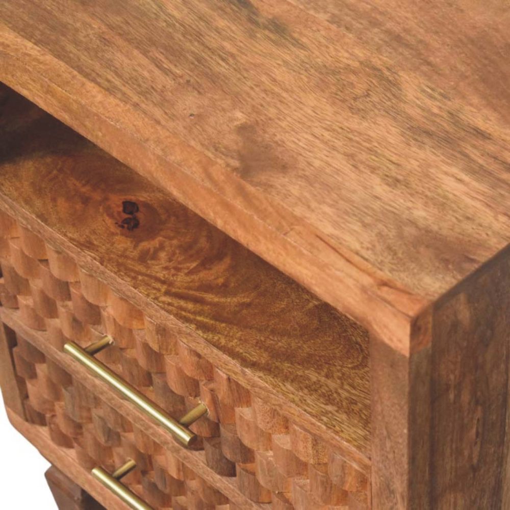 Arno Bedside in Golden Teak - Image 5