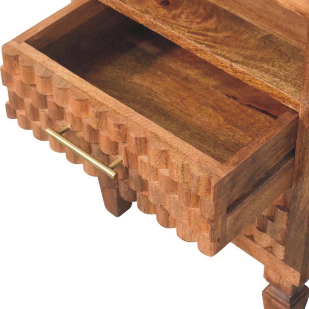 Arno Bedside in Golden Teak - Image 6