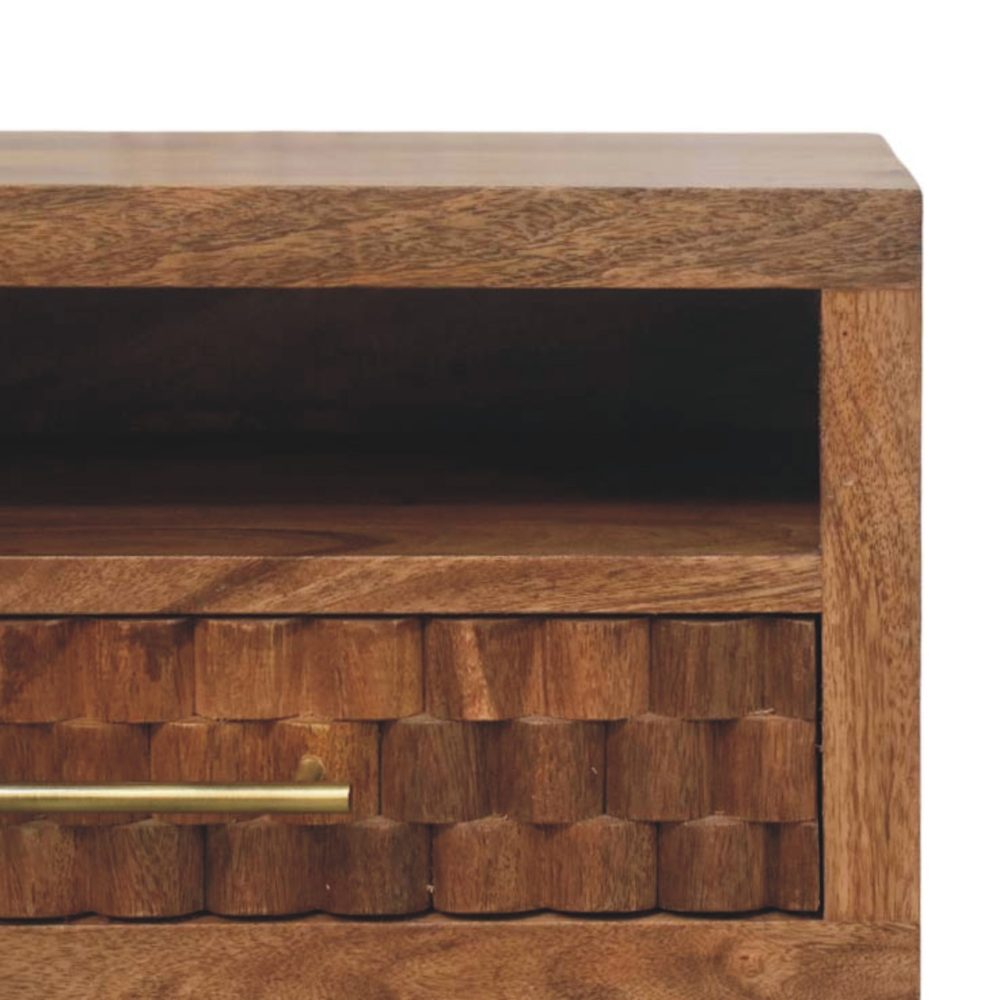 Arno Wall-Mounted Nightstand in Golden Teak - Image 4