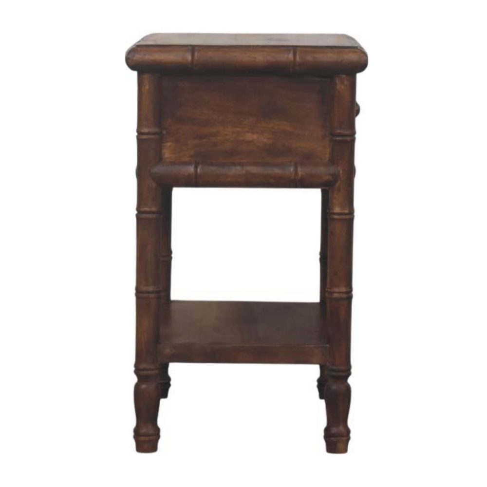 Bamboo Carved Bedside Table - Image 8