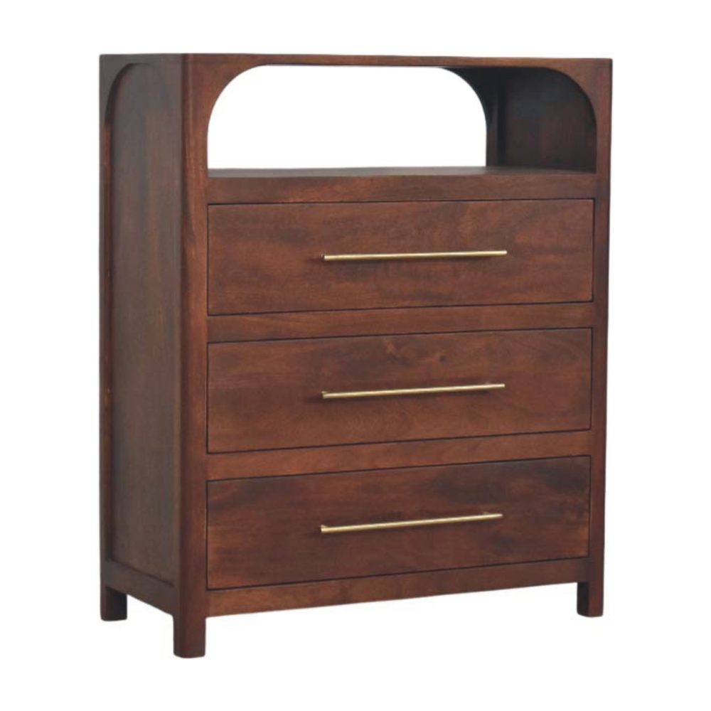 Arched Edge 3 Drawer Chest - Image 3