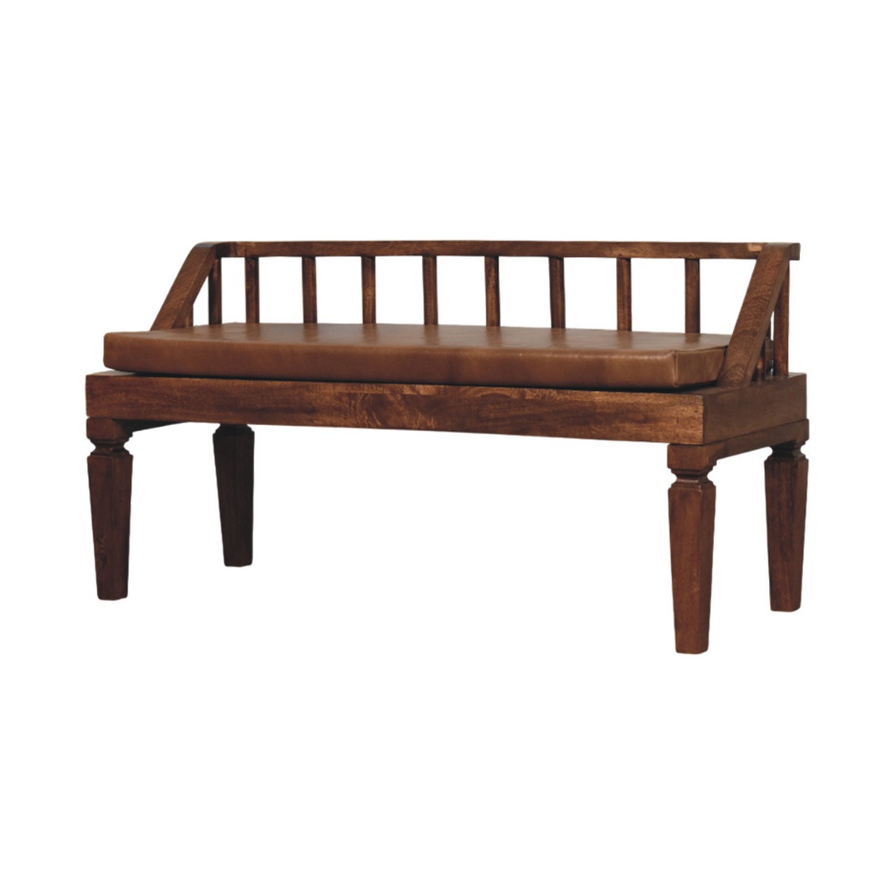 Bordeaux Leather Bench - Image 2