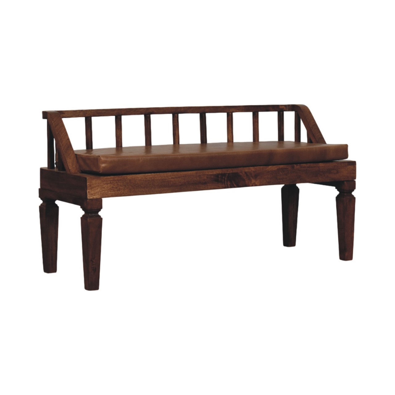 Bordeaux Leather Bench - Image 3