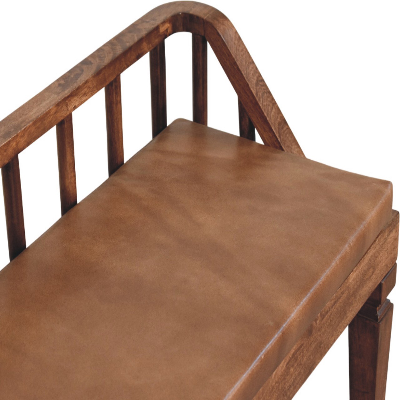 Bordeaux Leather Bench - Image 5