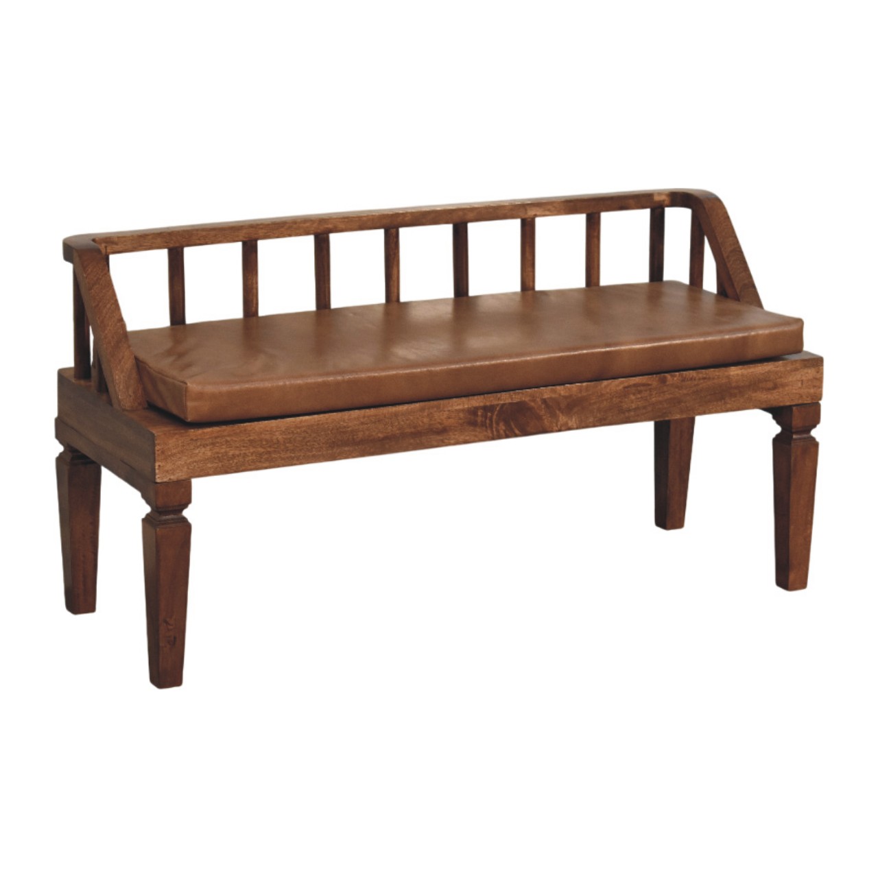 Bordeaux Leather Bench - Image 7
