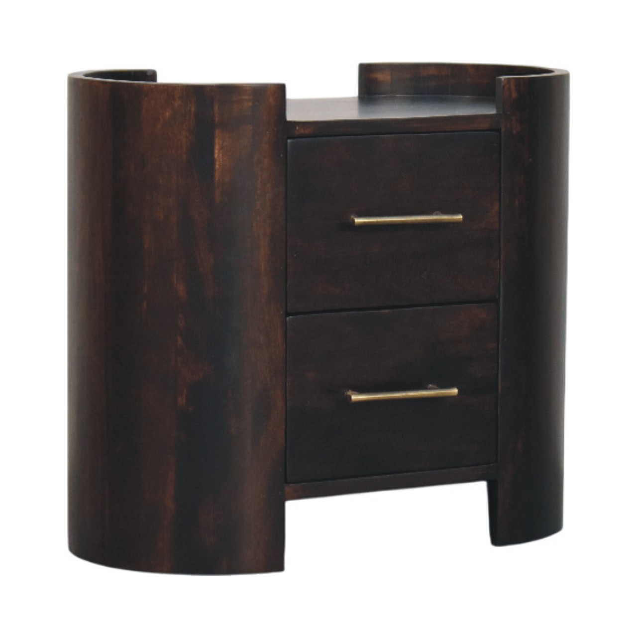 Velvet Mocha Curve Bedside - Image 3